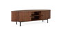 GINER Y COLOMER Mueble TV de 2 puertas en madera de acacia y metal, Cerezo